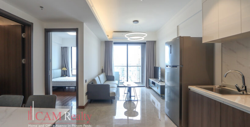 1 bedroom condo on 40th floor for rent at Agile Sky Residence in BKK3 (border BKK1), Phnom Penh - N3509168